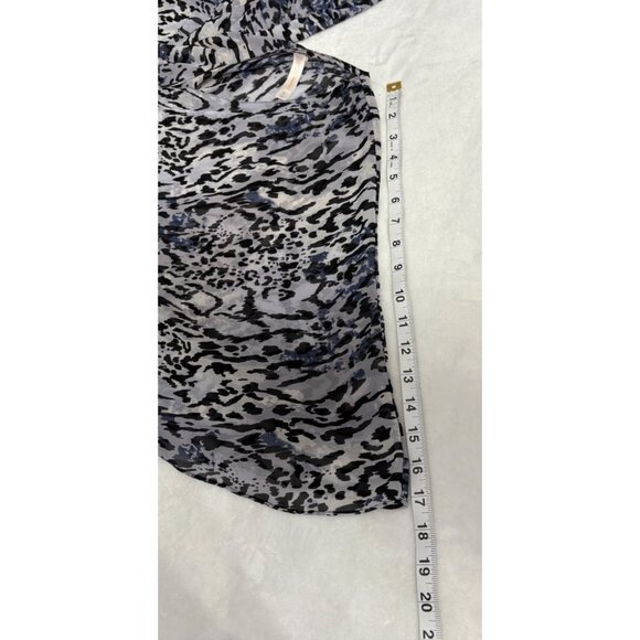 Animal Print Sheer Tunic Top With Empire Waist Womens Size XL - Picture 10 of 11